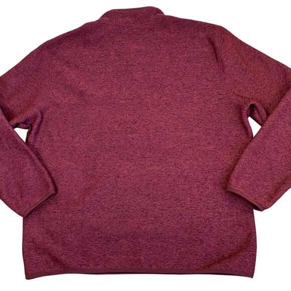 Eddie Bauer Men's Sz XXL Classic Fit Knitted Sweater Fleece Heathered Tawny Port - Picture 13 of 16